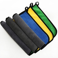 Wholesale Dual-Sided Microfiber Coral Fleece Car Wash Towel Quick-Drying & Water-Absorbent 600GSM Car Cleaning Towel