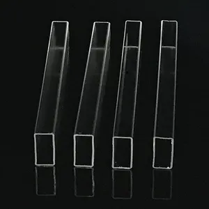 Tubo PMMA retangular de plástico acrílico de cor transparente personalizado Yishun