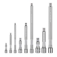 Jeu de rallonges de douilles à cliquet 9 pièces, 1/4 ", 3/8 " et 1/2 ", CR-V, finition miroir
