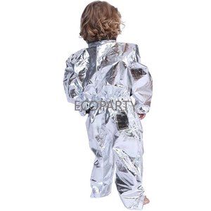 Drop Ship Plus Size Femmes Space Suit Party Dress up Enfants <span class=keywords><strong>Astronaute</strong></span> Silver Spaceman Kids Costume HCBC-030 - Product Image 3