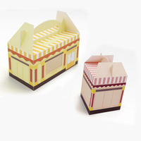 Boîte de papier à poignée pliable pour emballage de frites de poulet frit de collation de bonbons