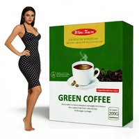 Café de Ginseng Verde Adelgazante al por Mayor Winstown, Hierbas Naturales para la Dieta, Etiqueta Privada, Café Instantáneo de Ganoderma para la Pérdida de Peso