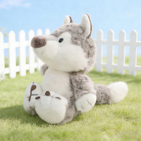 Peluche Personalizado de Lobo Malvado Grande y Peludo, Súper Suave, Antiestrés, Regalo para Niños, OEM ODM