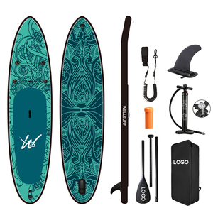 กระดานยืนพายแบบเป่าลมขนาด 11.6 ฟุต 350 ซม. รุ่น Customized Surfing พร้อมอุปกรณ์คุณภาพสูง สีเขียวลึกลับ สำหรับตกปลา - Product Image 1