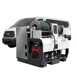 China amjet 200 bar 70 liter wasserstrahl abflussrohr abwasserreinigungsmaschine hochdruckreiniger fernbedienung rohrreinigungsmaschine