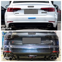 Pare-chocs arrière noir pour Audi A4 Upgrade RS4 ABT 2017-2020 Body Kit PP Material