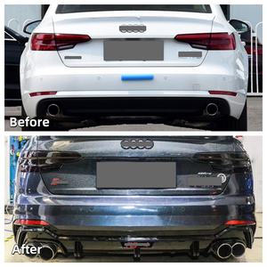 Parachoques trasero negro para <span class=keywords><strong>Audi</strong></span> A4 Upgrade RS4 <span class=keywords><strong>ABT</strong></span> 2017-2020 Kit de carrocerí<span class=keywords><strong>a</strong></span> Material PP - Product Image 3
