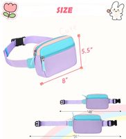 Tas Pinggang untuk Anak Perempuan Remaja Anak-anak Bahan Oxford Tahan Air Penutup Ritsleting Tas Sabuk Selempang Mini Lucu Hadiah Ulang Tahun