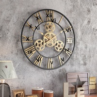 Horloge Murale Vintage Créative en Métal à Engrenages, Effet Vieilli, pour Salon et Bureau – Meilleure Vente, Pièce Décorative