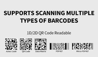 Lecteur de codes-barres portable USB 1D et 2D pour la logistique d'entrepôt, mini-scanner de poche, 300 lectures/secondes, 2.4G, compatible avec les stocks