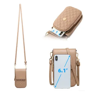حقيبة كتف صغيرة للنساء PRETTYZYS محفظة هاتف محفظة جلد صناعة يدوية فاخرة عالية الجودة