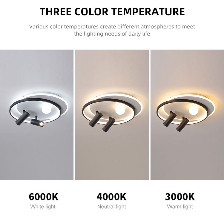High Quality New Design Interior Modern Ceiling Mounted Spot Light Iron Acrylic Home Hotel Led Ceiling Light