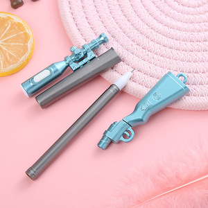 Venta de alta calidad <span class=keywords><strong>Funky</strong></span> Black Ink Cartoon Gun Shape Bolígrafo de plástico para uso de estudiantes escolares - Product Image 3