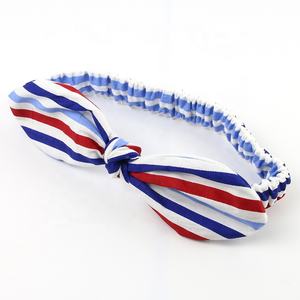 الجملة مخصص اليدوية مزين إكسسوارات الشعر طباعة مرونة النسيج القوس لطيف الطفل الفتيات هيرباند - Product Image 4