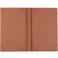 Porte-menu en cuir PU pour hôtel personnalisé en usine et dossier de couverture de menu de restaurant en cuir
