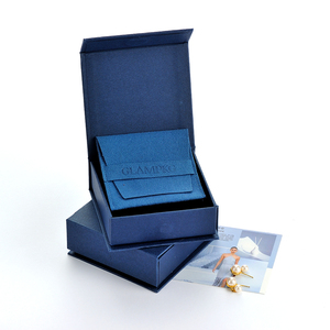 GLAMPKG Wholesale Navy Blue Magnet <b>Boxes</b> Magnetic Closure <b>Earrings</b> Bracelet Necklace Jewellery <b>Gift</b> Paper Packaging Box - Product Image 2