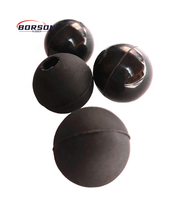 Billes personnalisées en caoutchouc naturel dur avec demi-trou OEM 20MM 25MM 40MM Billes de maillets en silicone pour batteur à tambour