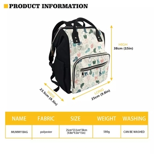 Mode Damen Rucksack Anpassung Design Logo Name Mutter und Baby Tasche Print on Demand Mutter Pflege Baby Wickelt asche - Product Image 2