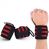 SAMROZ SPORTS Bandes de maintien pour poignets en polyester, imperméables et respirantes, pour haltérophilie, 8 pouces, avec boucle de pouce, sangles robustes pour la gym