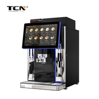 Machine à expresso TCN Fresh Milk Bean to Cup avec double chaudière et moulin à grains plats de 64 mm, écran tactile intelligent pour les hôtels et les entreprises