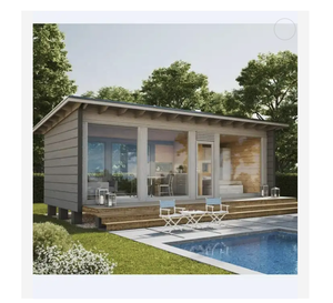 Gỗ Ốp container nhà kính lớn cửa sổ <span class=keywords><strong>prefab</strong></span> mô-đun cabin ngoài trời sống nhà - Product Image 3