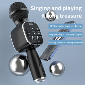 Microphone sans fil JINJUE MM104 Bluetooth portable pour enfants, <span class=keywords><strong>jouet</strong></span> en forme de haut-parleur, enregistreur musical karaoké - Product Image 4