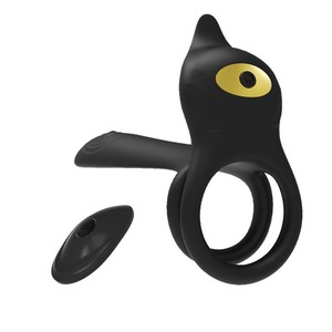 2-in-1 mannenring van siliconen in konijnenvorm, clitorisstimulator, cockring, ejaculatievertrager, erectiering voor mannen - Product Image 1
