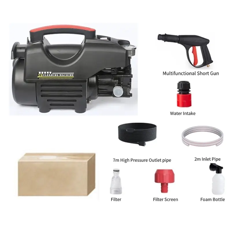 1400W Motor Power Cleaning Electric Portable Automatic Car Washer Machine Cleaner High Pressure Water