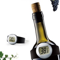 Pulsera con Sensor de temperatura pantalla LCD lectura instantánea termómetro Digital de botella de vino para vino, champán y Whisky