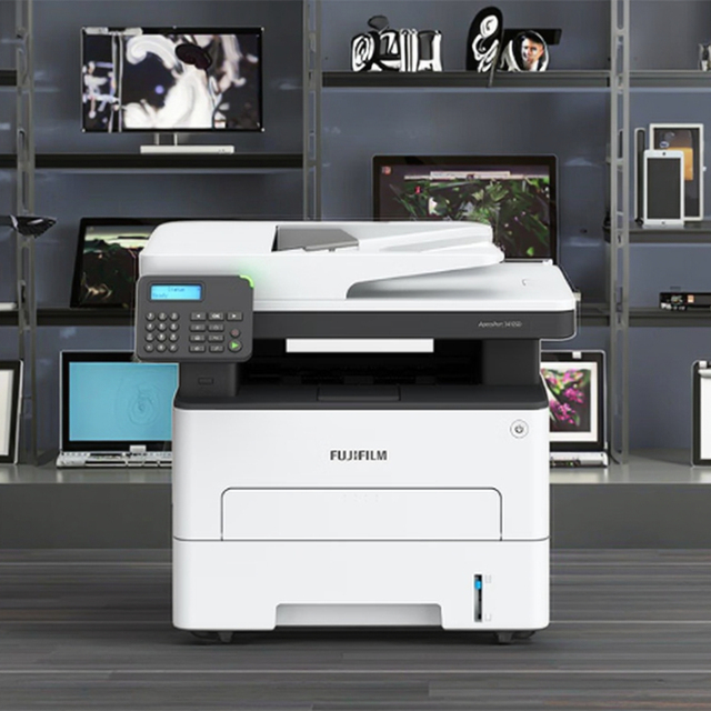 Fuji Film AP3410SD All-in-One Wireless A4 Laser Printer Black & White USB Print/Copy/Scan/Fax Stock Product-Apeos Port 3410sd
