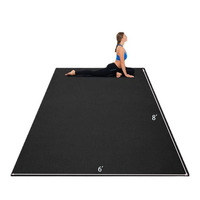 Esterilla de ejercicio de PVC para gimnasio ecológica personalizada de alta densidad gruesa de 6mm-8mm extra grande esterilla de entrenamiento en casa duradera con logotipo personalizado Yoga