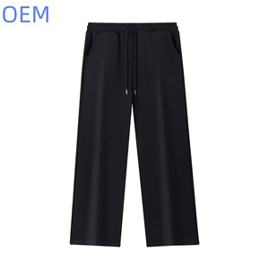 กางเกงวอร์มเทอร์รี่เนื้อหนา 420GSM แบบสั่งทำพิเศษสำหรับผู้ชาย เอวสูง ทรงขาตรง มีกระเป๋า ปิดด้วยเชือกผูก เอวยางยืด กางเกงลำลอง 85% - Product Image 3