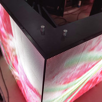 Écran LED à 90 degrés, mur publicitaire 3D, écran LED plein couleur extérieur biseauté P2.5 P3 P4 P5 P6 P8 P10