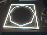 Plafonnier carré au design moderne 595x595 Panneau lumineux à cadre octogonal Panneau lumineux à LED
