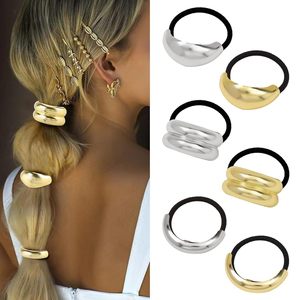 Moda donna nuovi legami per capelli senza traccia in metallo caldo con fiocco a farfalla a forma di U con coda di cavallo fasce per capelli per ragazze titolari di capelli - Product Image 1