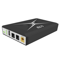 Soket tampilan LED DC UPS Mini dengan baterai Lithium 10400mAh waktu cadangan panjang Input 12V 24V Output untuk kamera fase tunggal