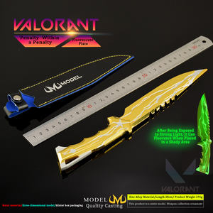 VALORANT Punition Divine Karambit 28CM Métal Cuir Gaine Tactique Artisanat Collection Jouet Épées Modèle Restauration - Product Image 5