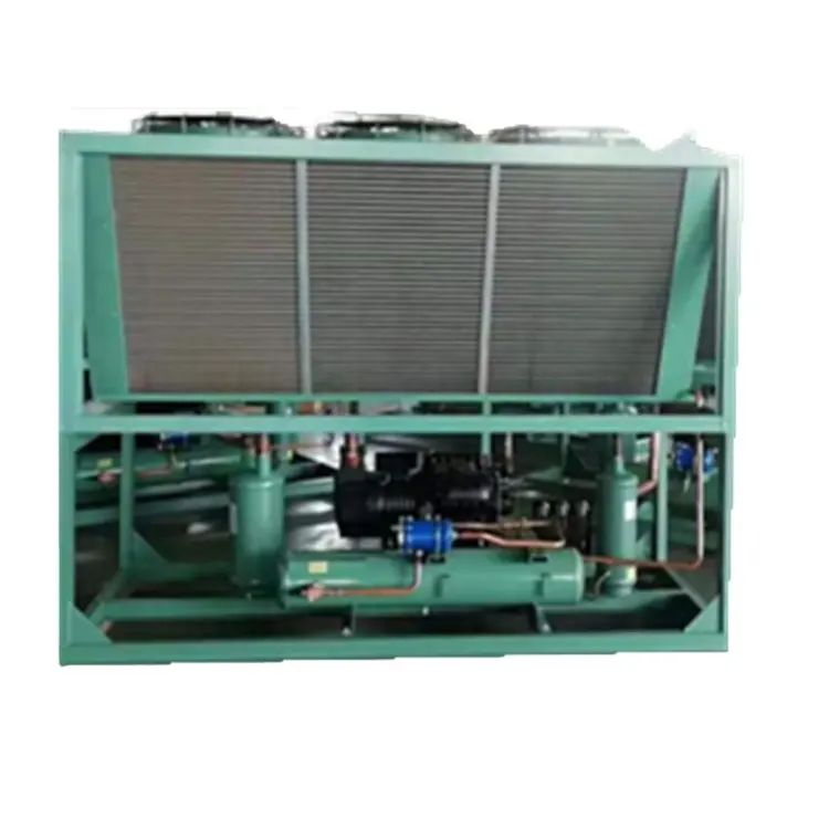 Air-cooled Condensing Unit 25HP Semi-hermetic Piston Compressor with 240 Square Meters V-box Type Condenser Model No. 6WS-2500
