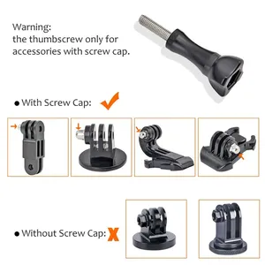 Acier inoxydable fini mat 10 pièces ensemble de vis à oreilles longues antirouille pour GoPro Hero 13 12 11 10 9 7 6 autre caméra d'<span class=keywords><strong>action</strong></span> - Product Image 3