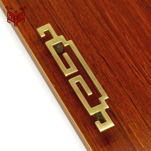 Manijas de latón macizo para puertas de armario, estilo geométrico nuevo chino, manija duradera para muebles, para puertas de armario - Product Image 3