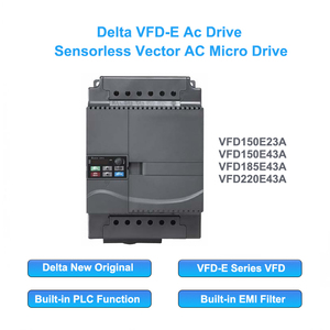 จัดส่งรวดเร็ว 18.5KW 380V Delta VFD-E AC Drive VFD185E43A ตัวแปลงความถี่ พร้อม PLC ในตัว มอเตอร์คอมเพรสเซอร์สามเฟส IP20 - Product Image 2