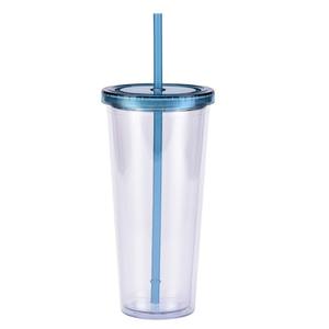 แก้วน้ำอะคริลิคใ<span class=keywords><strong>ส</strong></span><span class=keywords><strong>ส</strong></span>องชั้น ขนาด 24 ออนซ์ พร้อมหลอดสีและจุกปิด<span class=keywords><strong>ส</strong></span>ำหรับไวนิล - Product Image 2