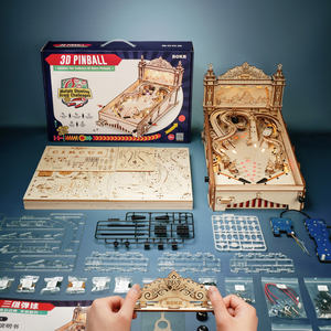 <span class=keywords><strong>Robotime</strong></span> <span class=keywords><strong>Rokr</strong></span> DIY Assembler Jouets EG01 <span class=keywords><strong>3D</strong></span> Flipper Machine Modèle Kits Puzzles En Bois Pour Adultes - Product Image 2