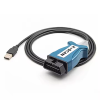 Cable de Diagnóstico OBD2 K+DCAN con Chip FTDI FT232RL, Interfaz K-LINE DCAN, con Interruptor de Botón para BM