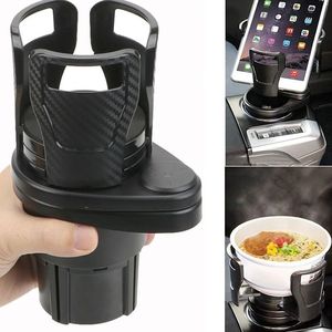 Multifunctional Car Cup Holder 1 To 2 Foldable <b>Plastic</b> Beverage Holder For Center <b>Stack</b> Armrest <b>Box</b> - Product Image 1