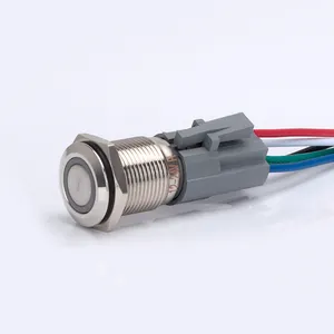1911 Electronic Power On Off Blue Led 230V Elevator Lift 16mm Self Lock Momentary Push Button Switch