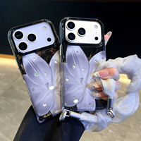 Coques de téléphone tendance à motif feuille d'or et fleurs de lys de qualité supérieure pour iPhone 17 Pro Max, sacs pour Apple 16 Pro, ordinateurs portables 15 pouces
