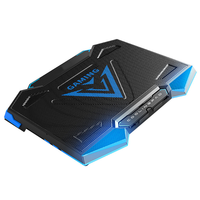 Folding Quiet 5 Fan Cooling Laptop Stand with Cooling Fan Laptop Riser for Desk Gaming Laptop Cooler Cooling Pads for 12"-17"