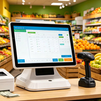 Venta caliente pantalla táctil POS Cashregister restaurante pedidos comerciales POS Checkout Terminal System imprimir recibos todo en uno