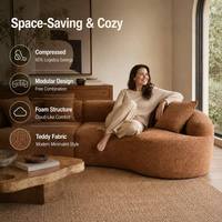 Herstellerdirektvertrieb Freizeit-Chenille Gebogenes Ecksofa Vakuumverpacktes Modulares Sofa